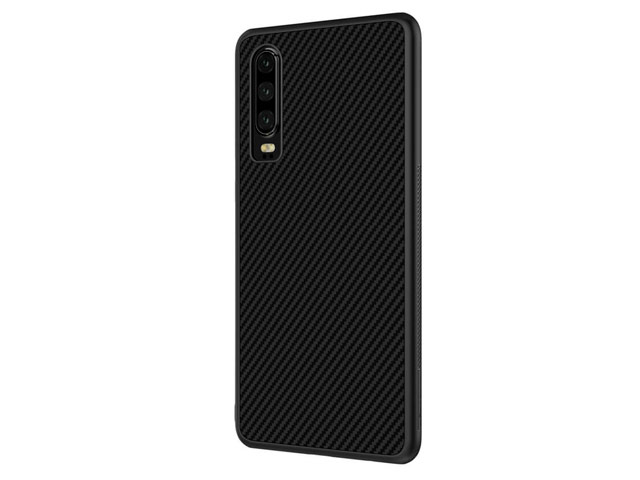 Чехол Nillkin Synthetic fiber для Huawei P30 (черный, карбон)