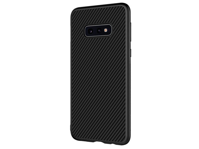 Чехол Nillkin Synthetic fiber для Samsung Galaxy S10 lite (черный, карбон)