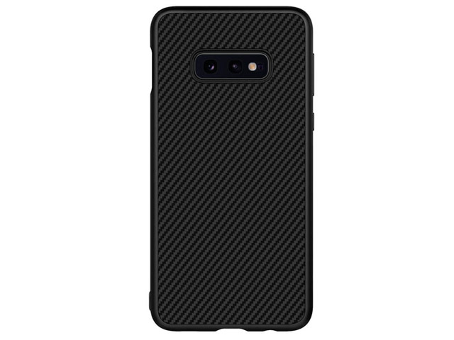 Чехол Nillkin Synthetic fiber для Samsung Galaxy S10 lite (черный, карбон)