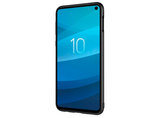 Чехол Nillkin Synthetic fiber для Samsung Galaxy S10 lite (черный, карбон)