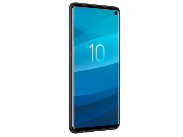 Чехол Nillkin Synthetic fiber для Samsung Galaxy S10 (черный, карбон)