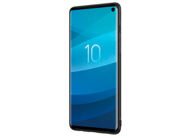 Чехол Nillkin Synthetic fiber для Samsung Galaxy S10 (черный, карбон)