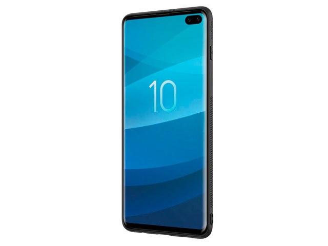 Чехол Nillkin Synthetic fiber для Samsung Galaxy S10 plus (черный, карбон)