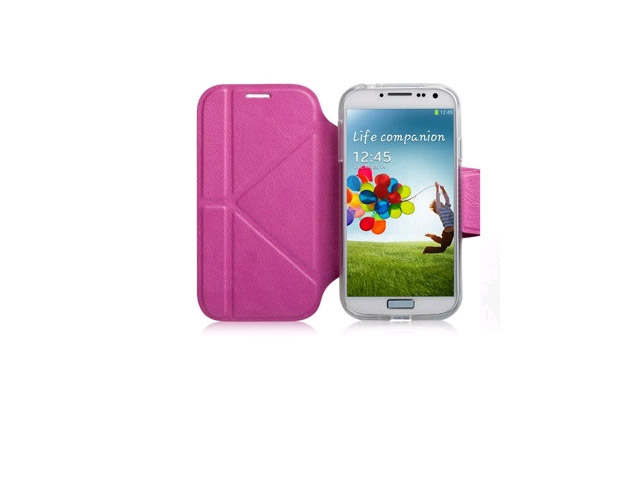 Чехол Momax The Core Smart Case для Samsung Galaxy S4 i9500 (фиолетовый, кожанный)