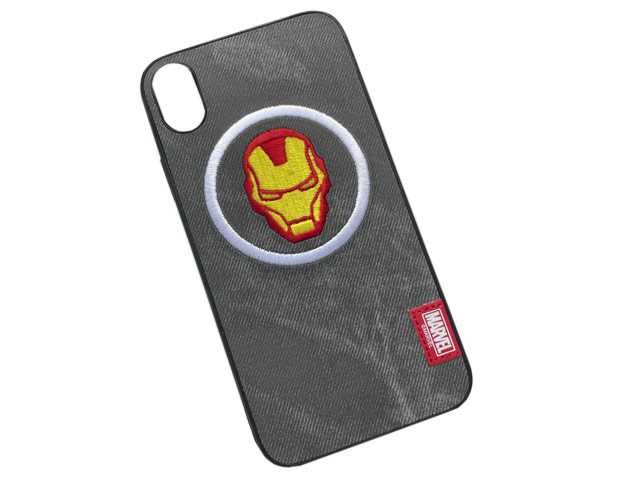 Чехол Marvel Avengers Leather case для Apple iPhone XR (Ironman, матерчатый)