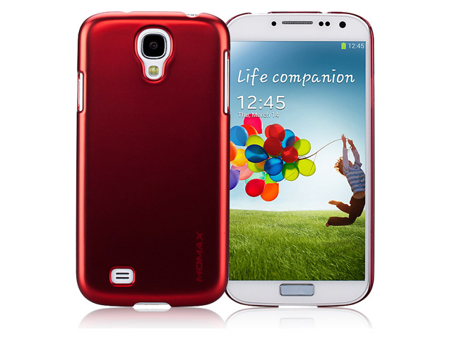 Чехол Momax Ultra Tough Metallic Case для Samsung Galaxy S4 i9500 (красный, пластиковый)