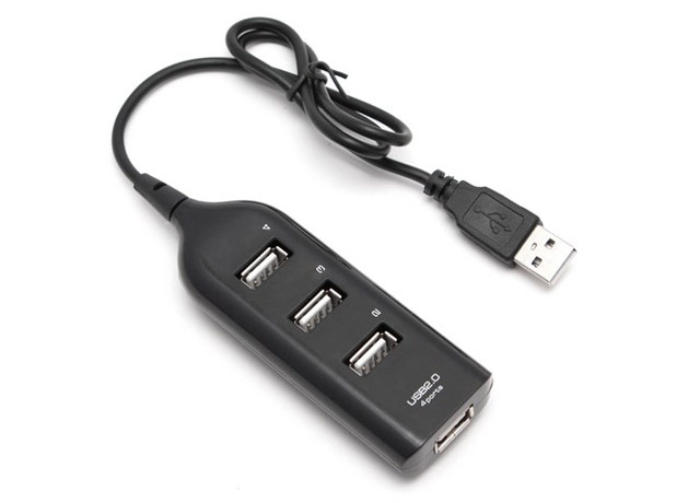 USB-хаб Deluxe USB Hub DUH4007BK универсальный (3 x USB-порта, USB 2.0, черный)