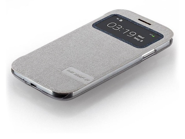 Чехол Momax Flip View для Samsung Galaxy S4 i9500 (белый, кожанный)