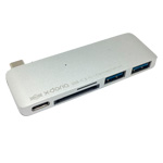 Адаптер X-Doria Core Type-C Hub универсальный (USB Type C, 2 x USB 3.0, SD/TF, серебристый)