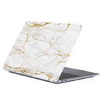 Чехол Yotrix HardCover для Apple MacBook Air 13 2018 (Marble White Gold, пластиковый)