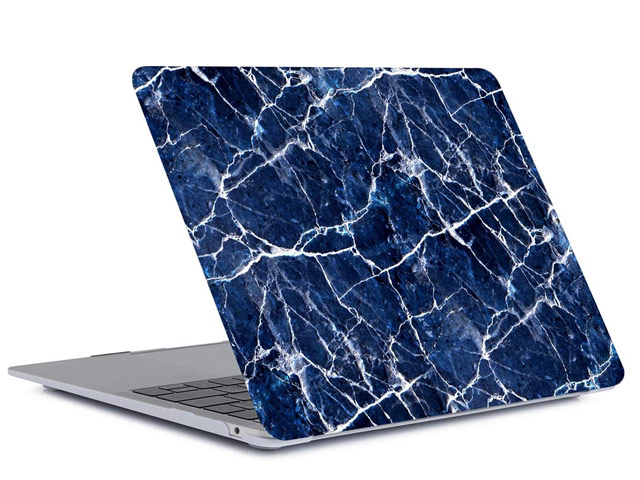 Чехол Yotrix HardCover для Apple MacBook Air 13 2018 (Marble Navy, пластиковый)