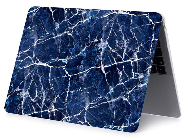 Чехол Yotrix HardCover для Apple MacBook Air 13 2018 (Marble Navy, пластиковый)