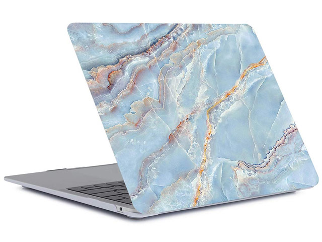 Чехол Yotrix HardCover для Apple MacBook Air 13 2018 (Marble Blue, пластиковый)
