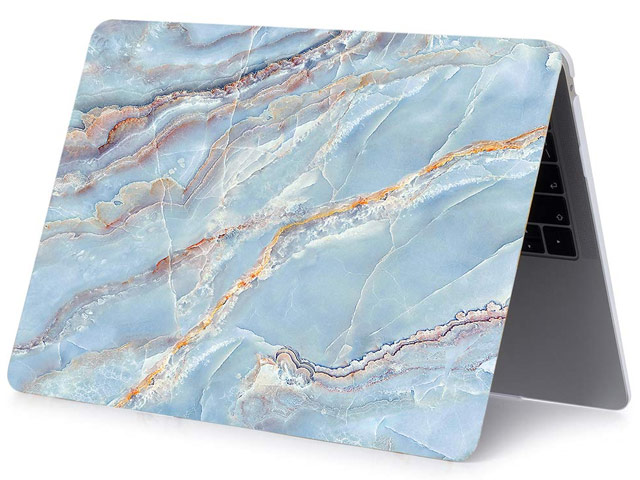 Чехол Yotrix HardCover для Apple MacBook Air 13 2018 (Marble Blue, пластиковый)