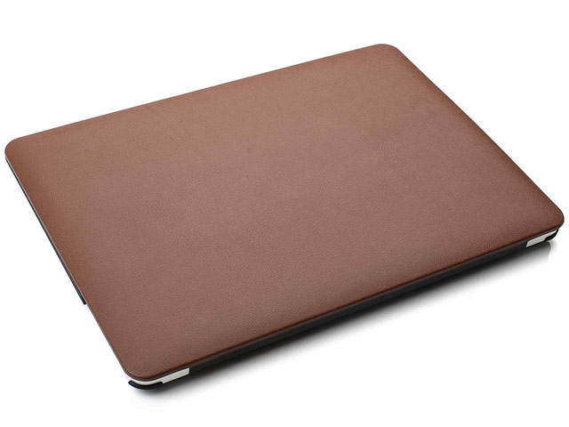 Чехол Yotrix HardCover Leather для Apple MacBook Air 13 2018 (коричневый, винилискожа)