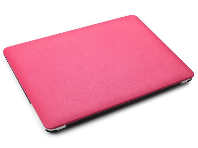 Чехол Yotrix HardCover Leather для Apple MacBook Air 13 2018 (малиновый, винилискожа)