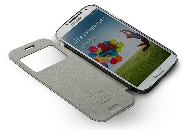 Чехол Momax Flip View для Samsung Galaxy S4 i9500 (серый, кожанный)