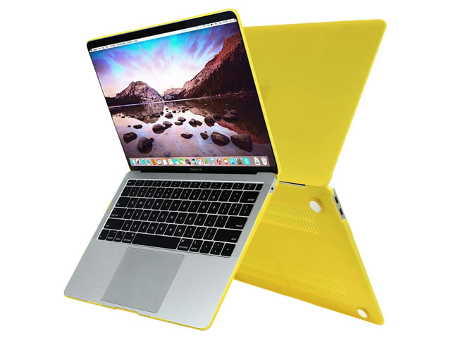 Чехол Yotrix HardCover для Apple MacBook Air 13 2018 (желтый, матовый, пластиковый)