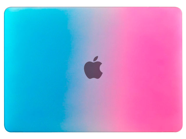 Чехол Yotrix HardCover для Apple MacBook Air 13 2018 (голубой/розовый, матовый, пластиковый)