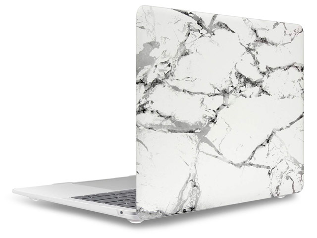 Чехол Yotrix HardCover для Apple MacBook Air 13 2018 (Marble White, пластиковый)