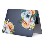 Чехол Yotrix HardCover для Apple MacBook Air 13 2018 (Flowers on Dark, пластиковый)