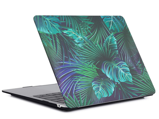 Чехол Yotrix HardCover для Apple MacBook Air 13 2018 (Tropic Leafs, пластиковый)