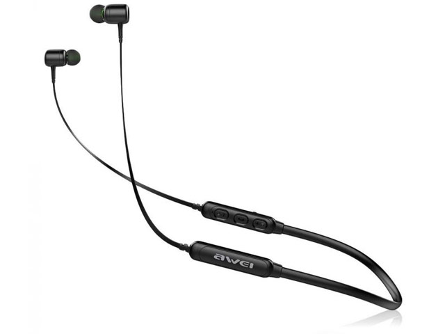 Беспроводные наушники Awei Neckband Wireless Sports Earphones G30BL (черные, пульт/микрофон)