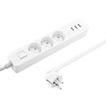 Сетевой фильтр Xiaomi Mi Power Strip (220В, 1.4 м, 3 розетки, 3xUSB, 2.1A, белый)