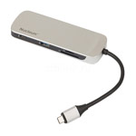 Адаптер Kingston Nucleum универсальный (2 x USB-C, 2 x USB 3.1, SD/TF, HDMI, серебристый)
