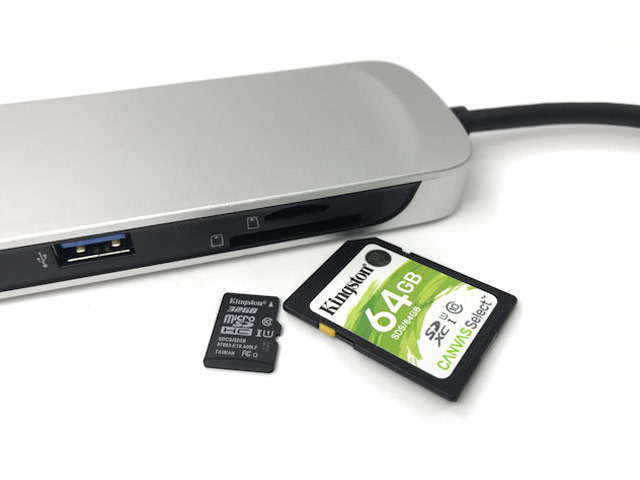 Адаптер Kingston Nucleum универсальный (2 x USB-C, 2 x USB 3.1, SD/TF, HDMI, серебристый)