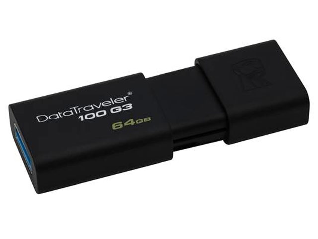 Флеш-карта Kingston DataTraveler 100 (64Gb, USB 3.1, черная)