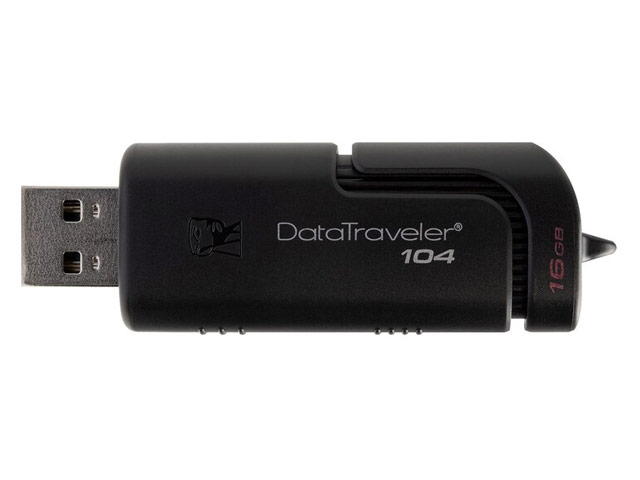 Флеш-карта Kingston DataTraveler 104 (16Gb, USB 2.0, черная)