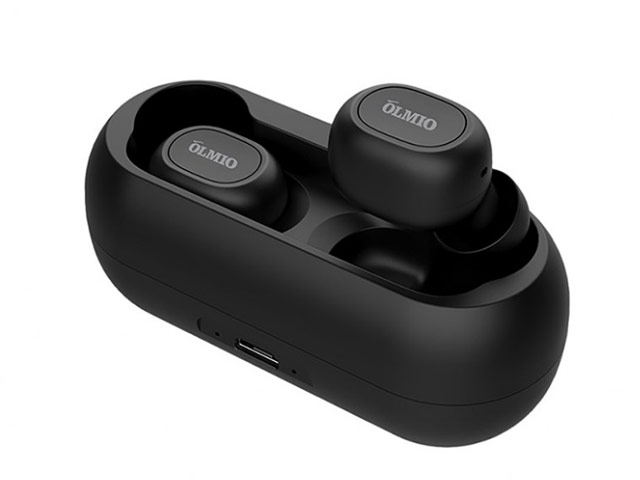 Беспроводные наушники Olmio True Wireless Earphones TWE-02 (черные, пульт/микрофон)