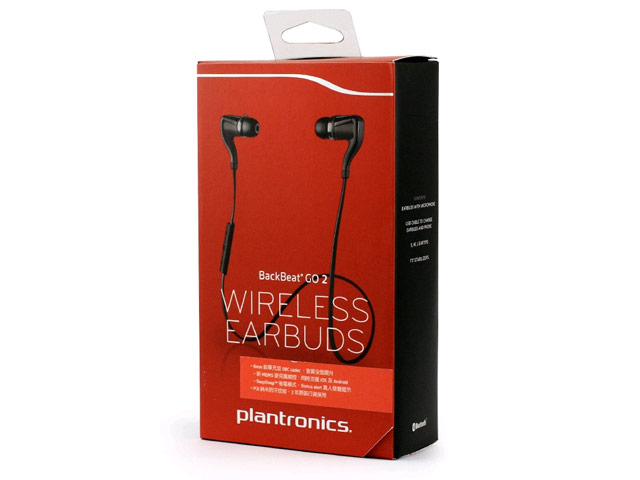 Беспроводные наушники Plantronics BackBeat GO 2 (черные, пульт/микрофон)