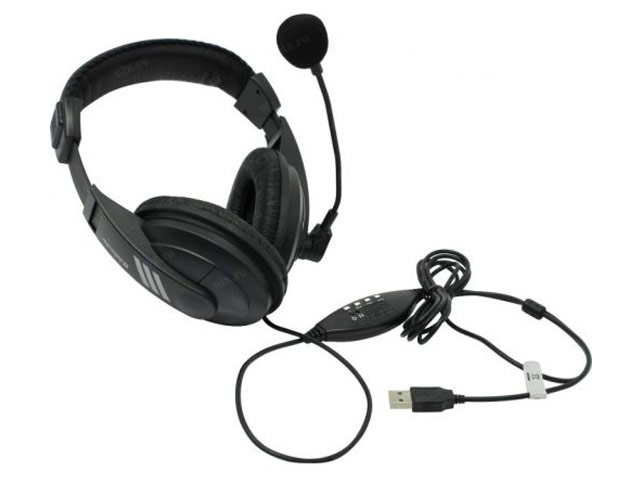 Наушники Defender Gryphon 750U (черные, пульт/микрофон, USB-разъем, гарнитура)