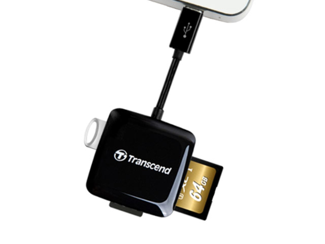 Адаптер Transcend Type-C Smart Reader универсальный (USB 2.0, SD/TF, черный)