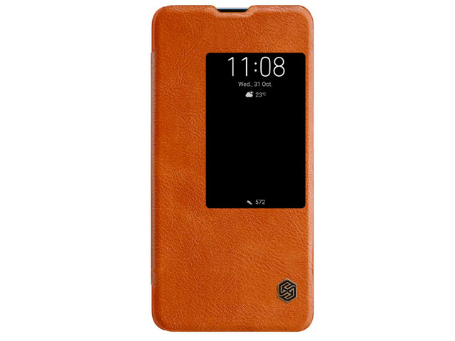 Чехол Nillkin Qin leather case для Huawei Mate 20 (коричневый, кожаный)