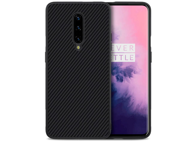 Чехол Nillkin Synthetic fiber для OnePlus 7 pro (черный, карбон)