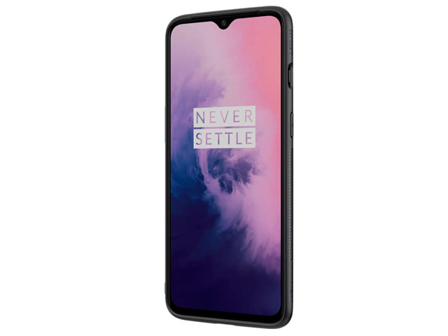 Чехол Nillkin Synthetic fiber для OnePlus 7 (черный, карбон)