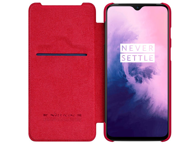 Чехол Nillkin Qin leather case для OnePlus 7 (красный, кожаный)