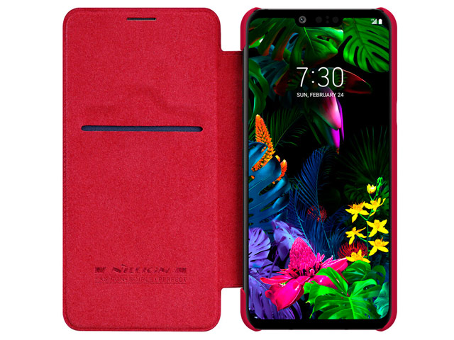 Чехол Nillkin Qin leather case для LG G8 ThinQ (красный, кожаный)