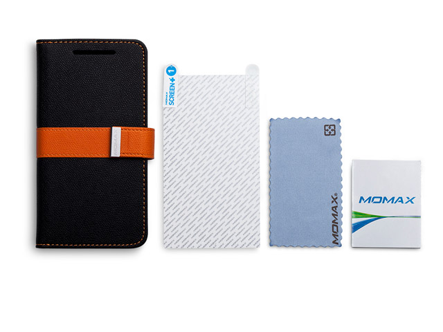 Чехол Momax Flip Diary Case для HTC One 801e (HTC M7) (черный, кожанный)