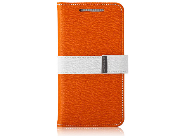 Чехол Momax Flip Diary Case для HTC One 801e (HTC M7) (оранжевый, кожанный)