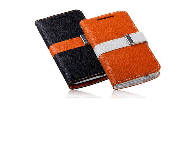 Чехол Momax Flip Diary Case для HTC One 801e (HTC M7) (оранжевый, кожанный)