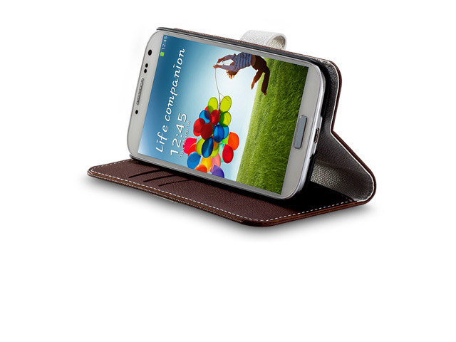 Чехол Momax Flip Diary Case для Samsung Galaxy S4 i9500 (коричневый, кожанный)