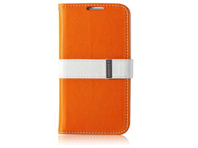 Чехол Momax Flip Diary Case для Samsung Galaxy S4 i9500 (оранжевый, кожанный)