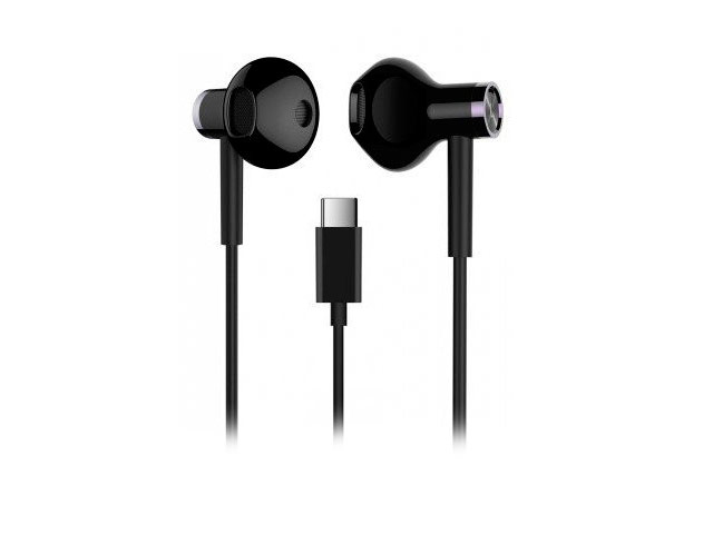 Наушники Xiaomi Mi Dual Driver Earphones универсальные (USB Type C, черные, пульт/микрофон, 20-40000 Гц)