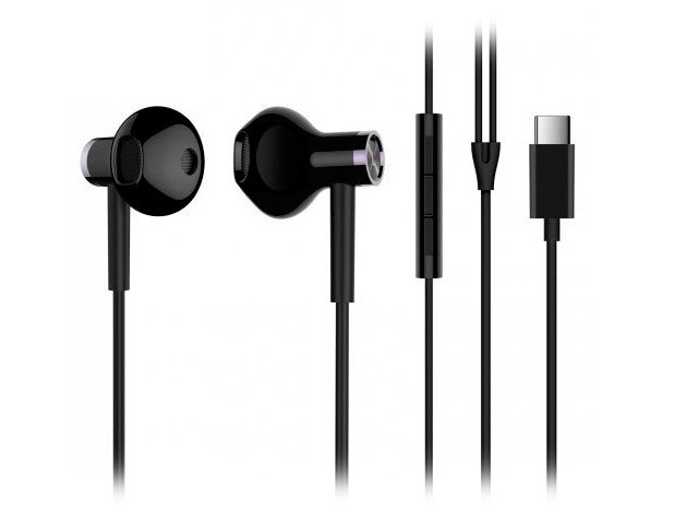 Наушники Xiaomi Mi Dual Driver Earphones универсальные (USB Type C, черные, пульт/микрофон, 20-40000 Гц)