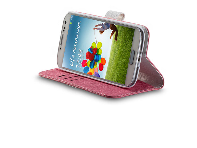 Чехол Momax Flip Diary Case для Samsung Galaxy S4 i9500 (розовый, кожанный)