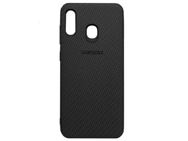 Чехол Yotrix CarbonCase для Samsung Galaxy A30 (черный, гелевый)